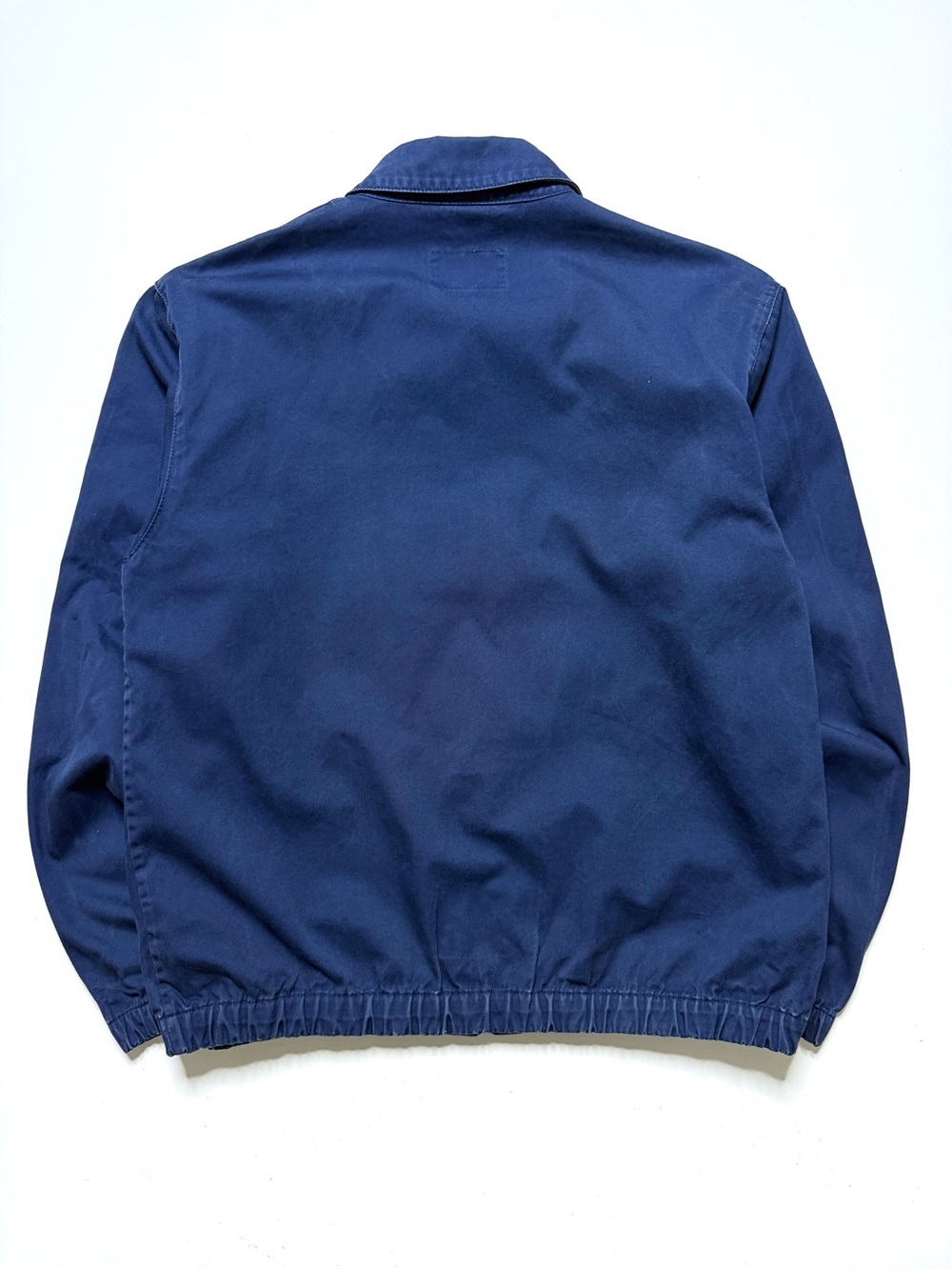 Carhartt WIP Cotton Madison Full Zip Jacket Mens Medium Navy Blue Embroidered - Picture 2 of 8